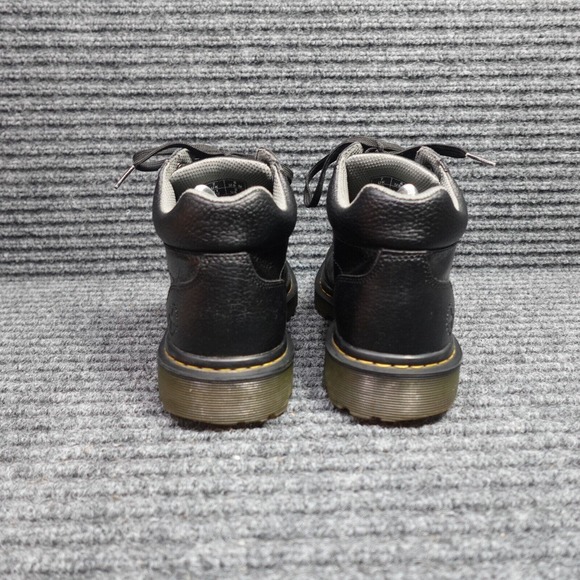 DR. MARTENS Boots Mens 8 M Black Harrisifeld Air Cushion Soles Leather - Picture 2 of 11